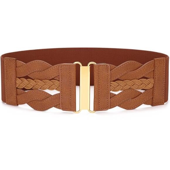 ✨ Wide Elastic Waist Belt for Women | Vintage 80s-Inspired Stretch Belt - Picture 1 of 2